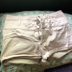 Pink stretchy shorts